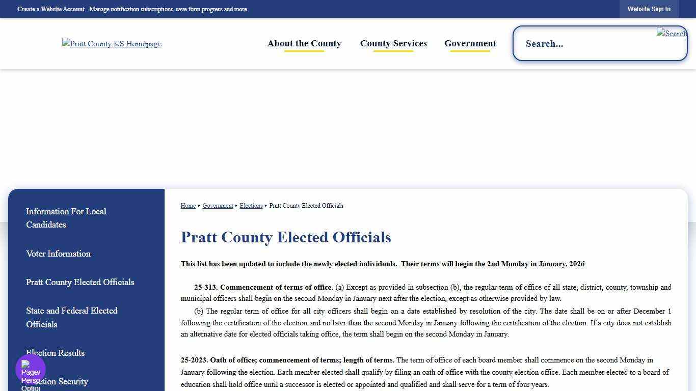 Pratt County Elected Officials Pratt County, KS - Official Website